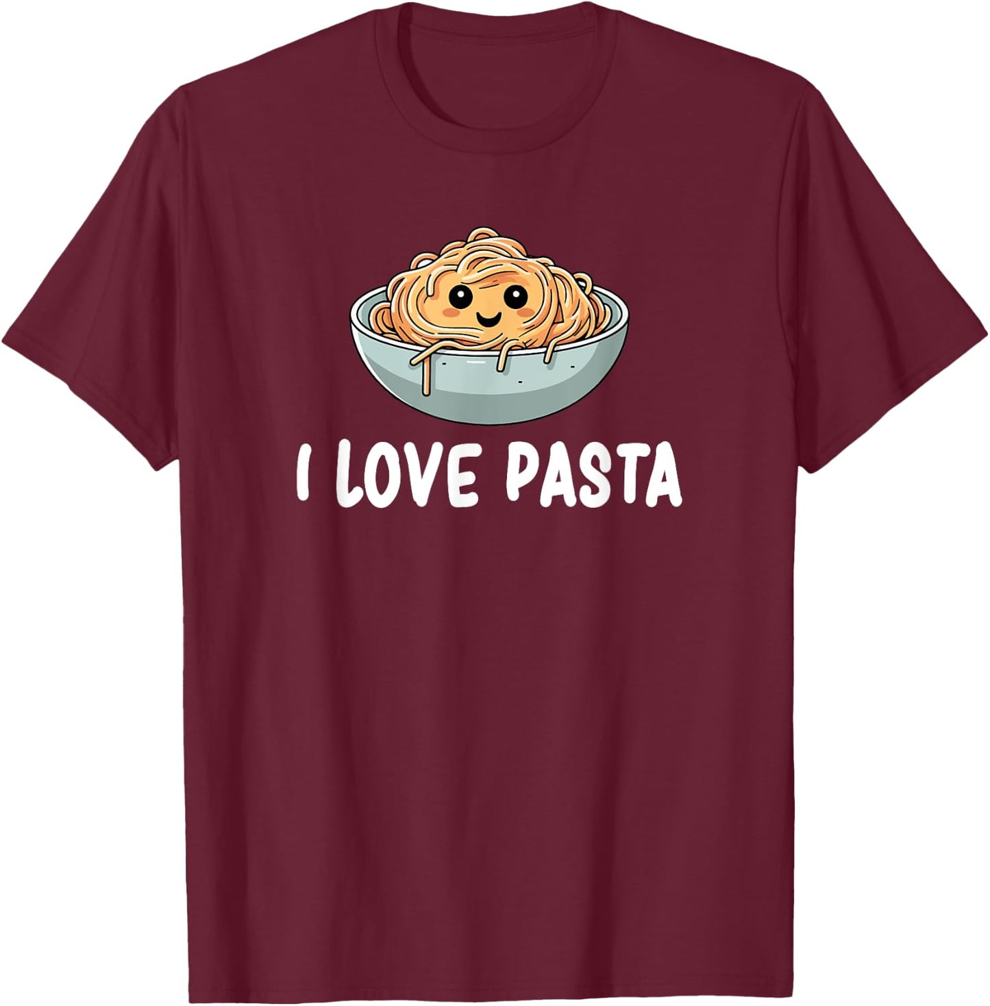 I Love Pasta T-Shirt - T-Shirt | Maroon