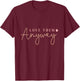 Compassionate Expressions Motivational Love Quote with Heart Design- Love Them Anyway , Small, Black T-Shirt - T-Shirt | Maroon
