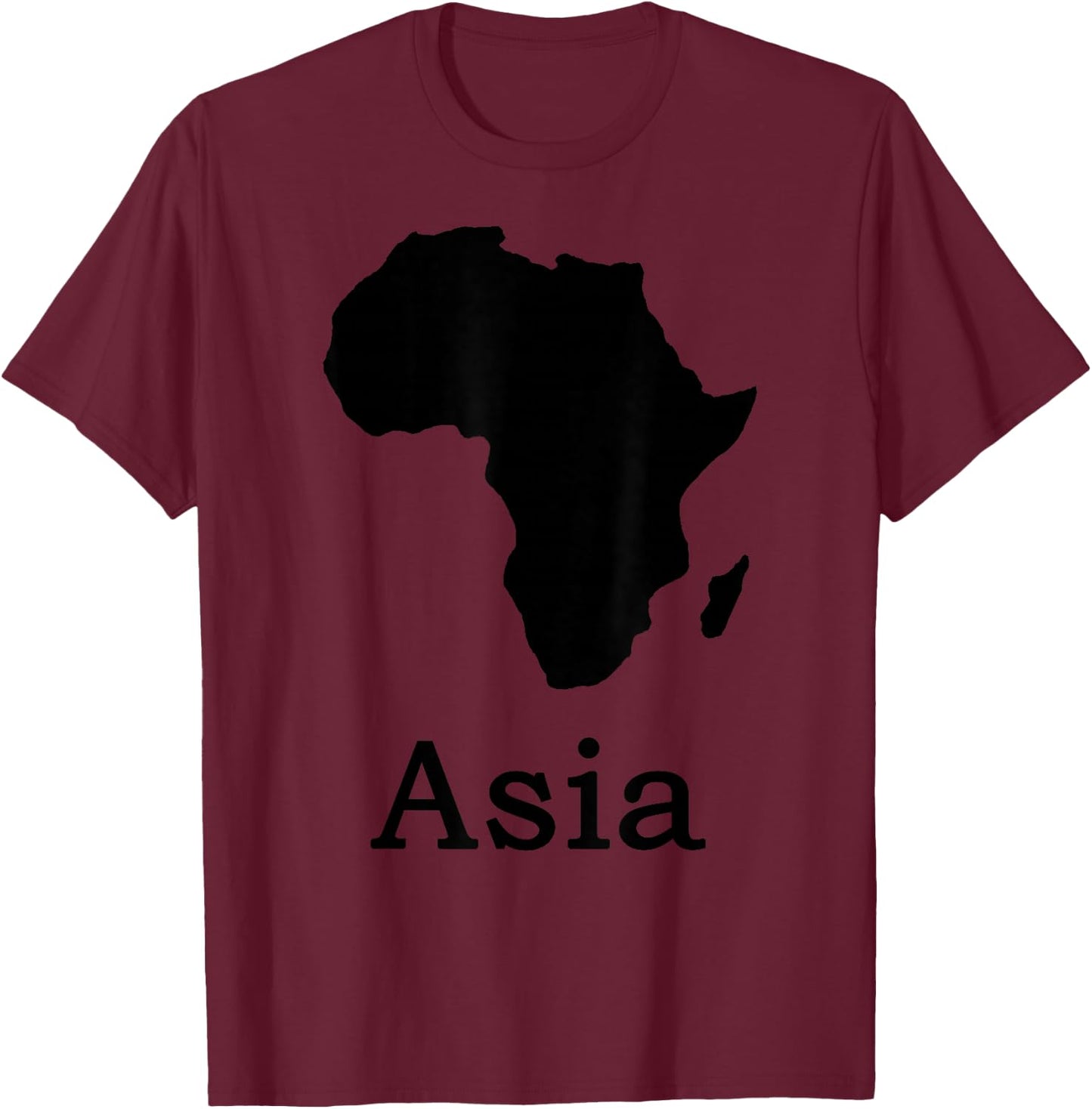 Lustiges Afrika Asia T-Shirt - T-Shirt | Maroon