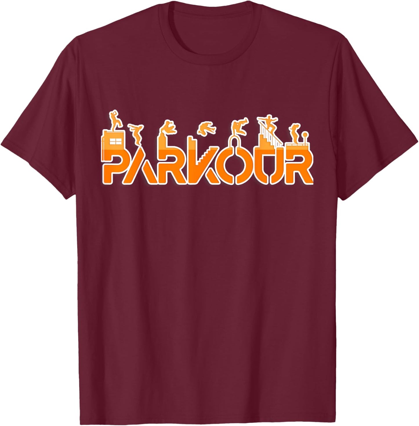 Freerunning Shirt for Parkour Runner | Parkour T-Shirt - T-Shirt | Maroon