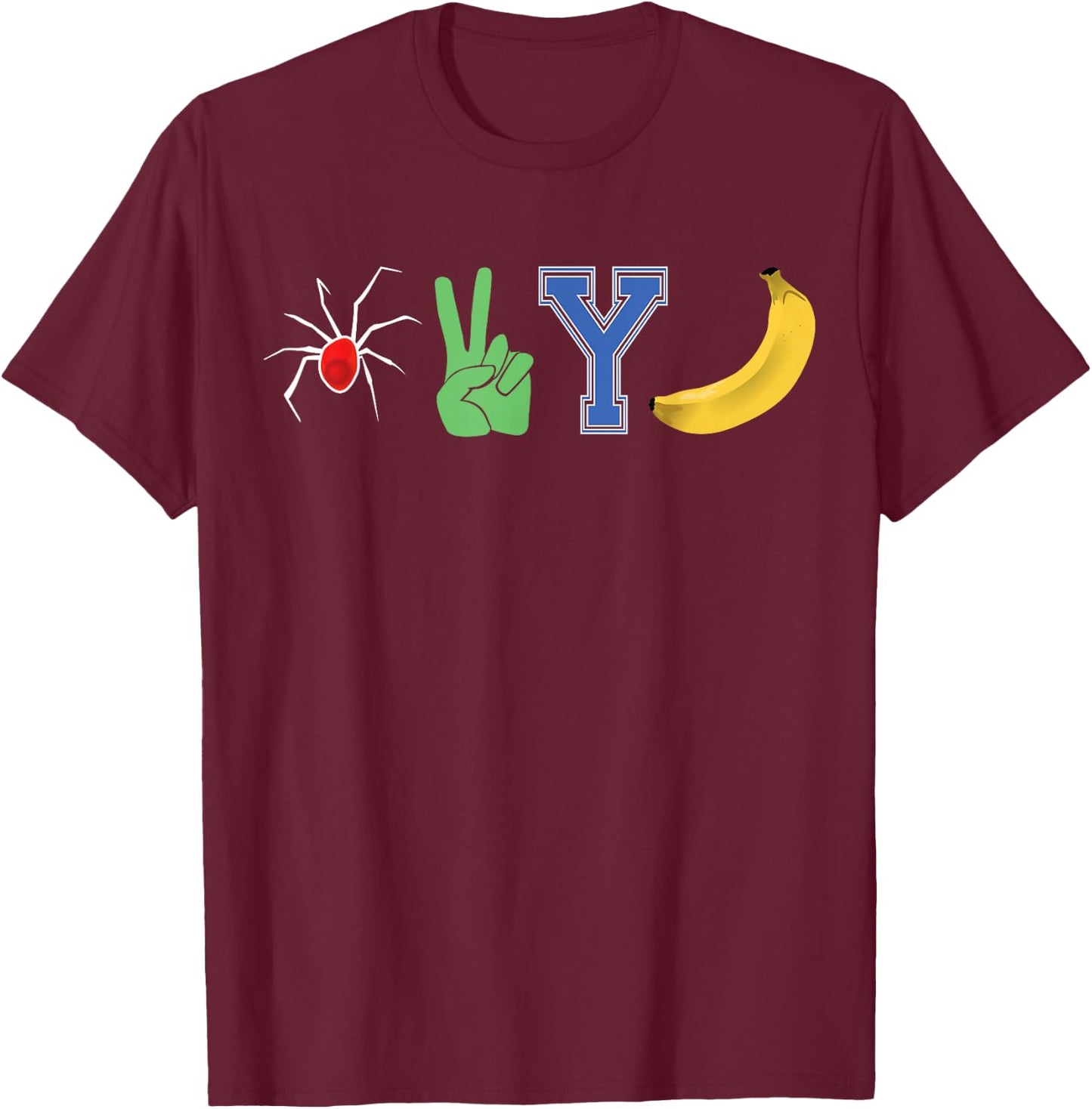 Spider 2 Y Banana Football Playing Strategy Game Plan T-Shirt - T-Shirt | Maroon