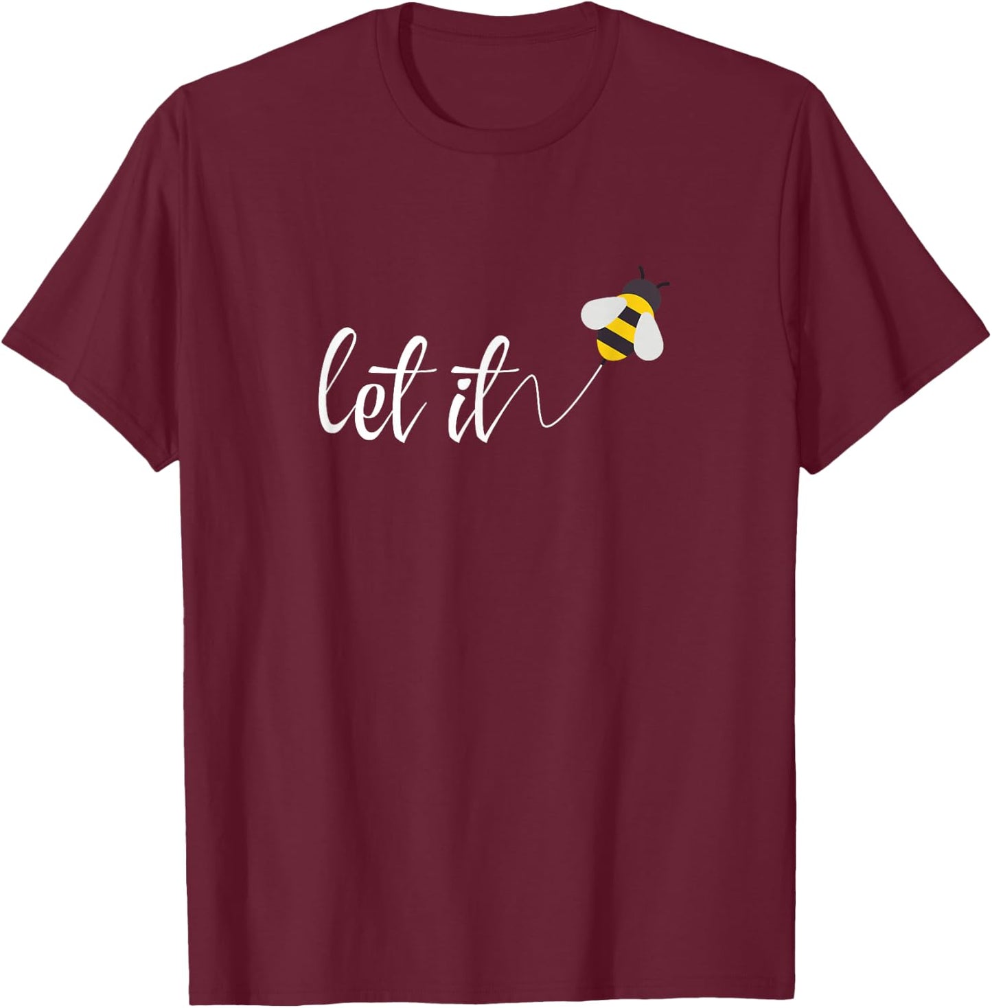 Let it Bee Be Kind Honey Beekeeper T-Shirt - T-Shirt | Maroon