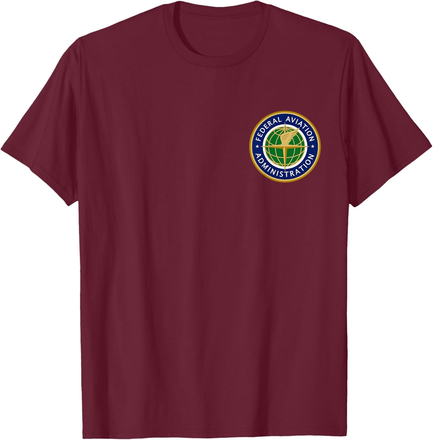 FAA Clothing & Apparel FAA Logo -Adults Black Small T-Shirt - T-Shirt | Maroon