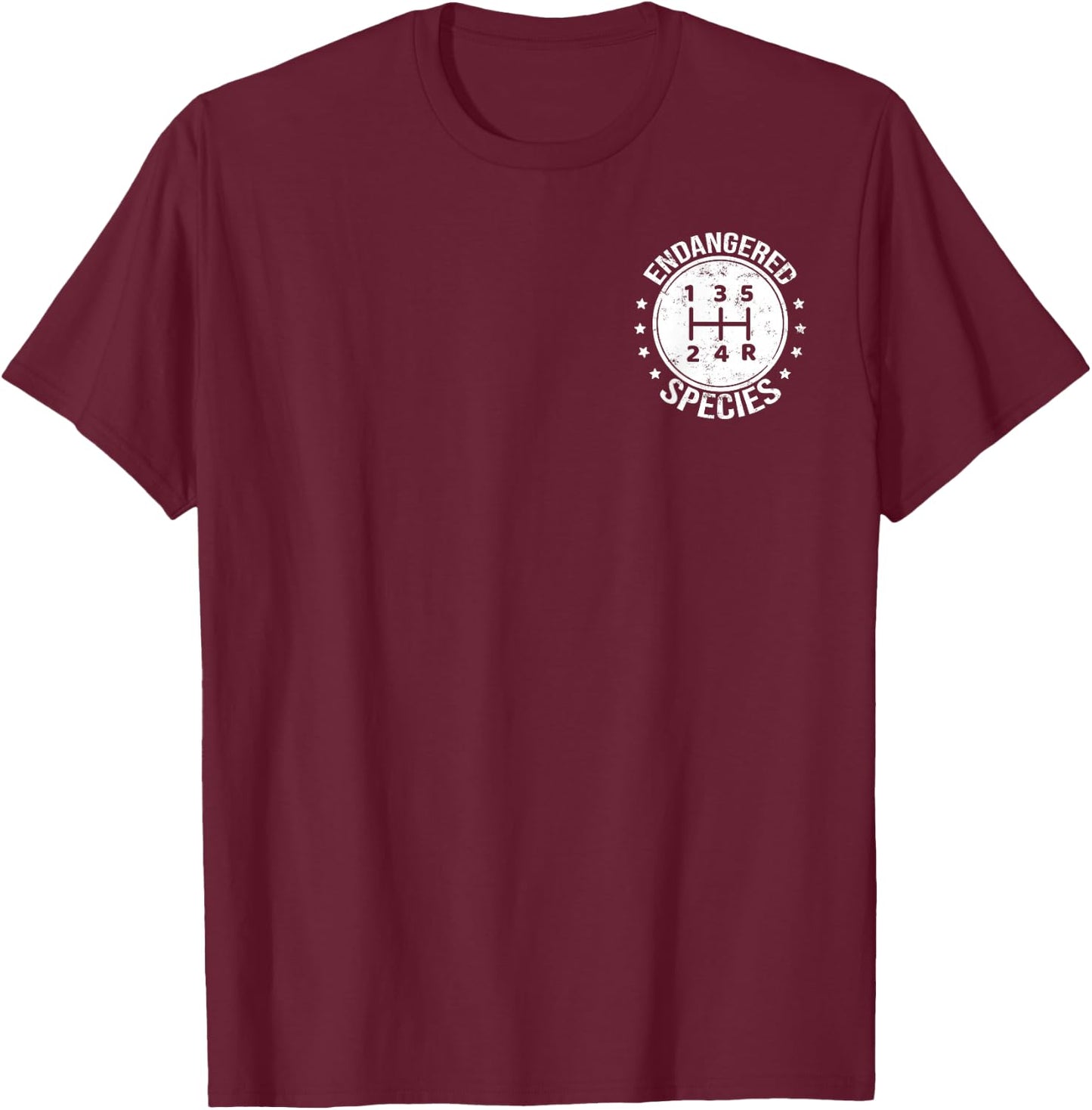 Endangered Specie Gear Shift Manual Transmission Car Lover T-Shirt - T-Shirt | Maroon