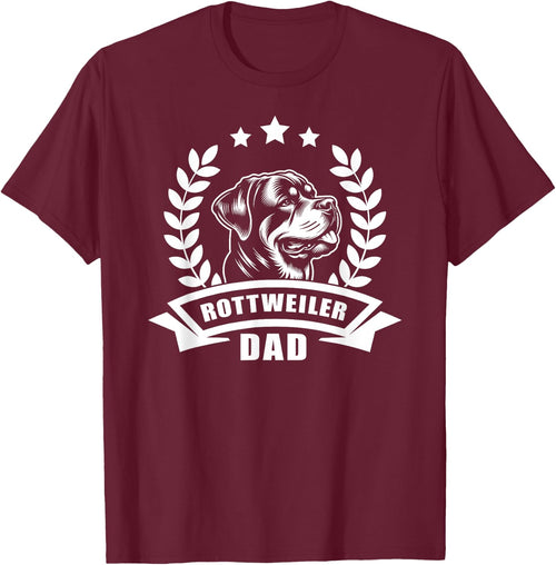 Rottweiler Dad - With Banner and Ear Wreath