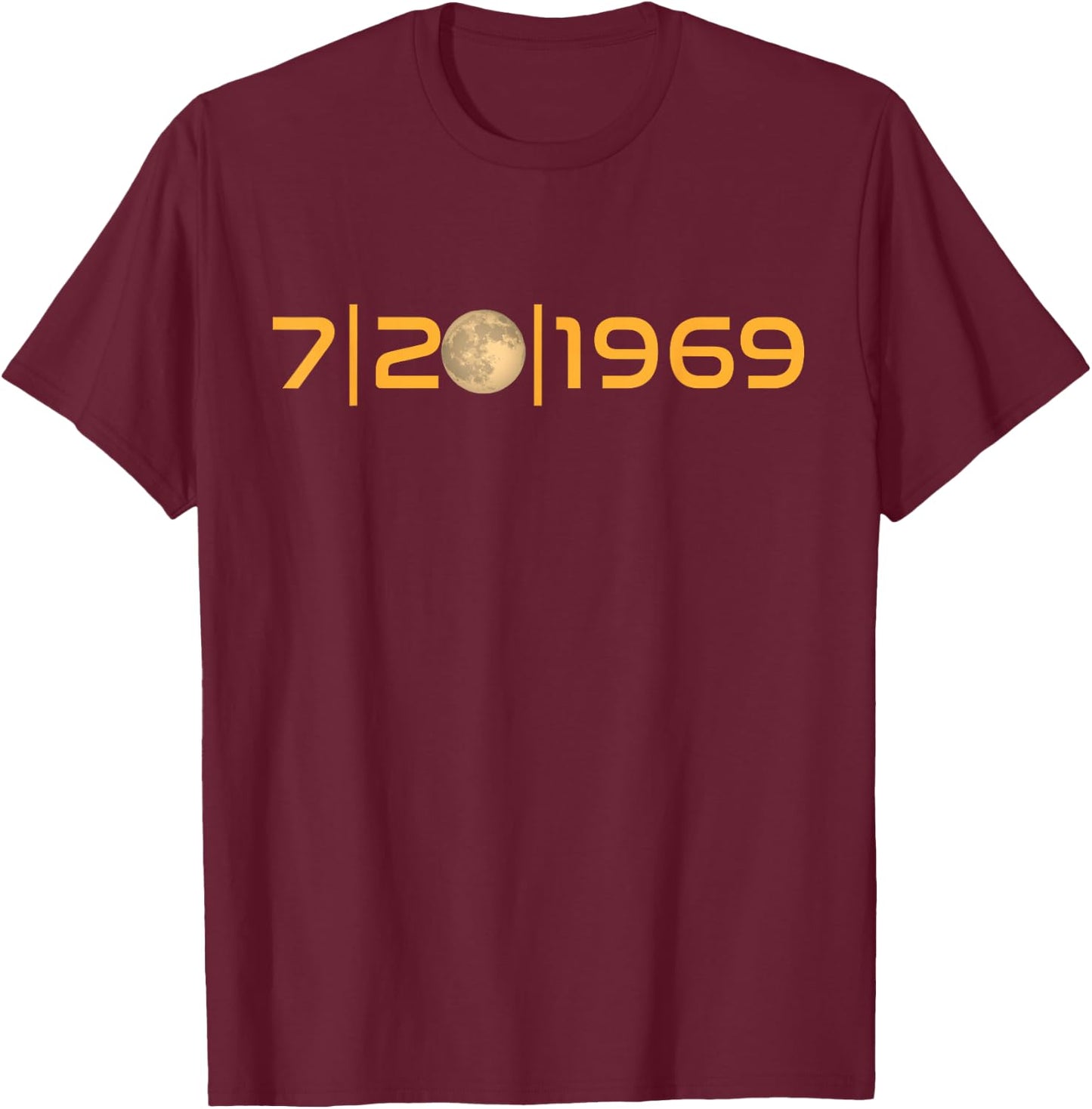 Apollo 11 50th Anniversary Moon Lunar Landing 1969 2019 Gift T-Shirt - T-Shirt | Maroon