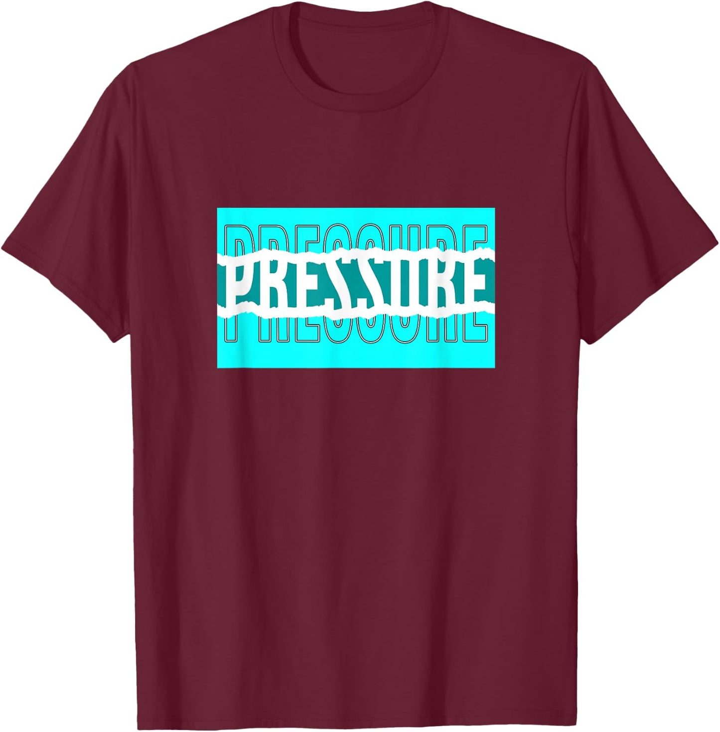 Turquoise Color Pressure v2 Turquoise Graphic T-Shirt - T-Shirt | Maroon