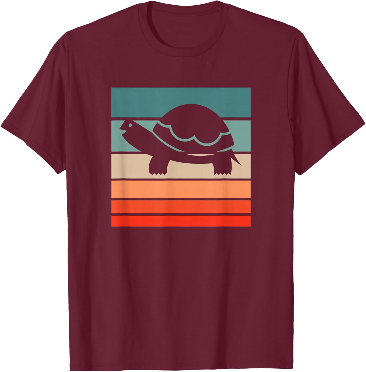 Turtle Retro Style Vintage T-Shirt - T-Shirt | Maroon