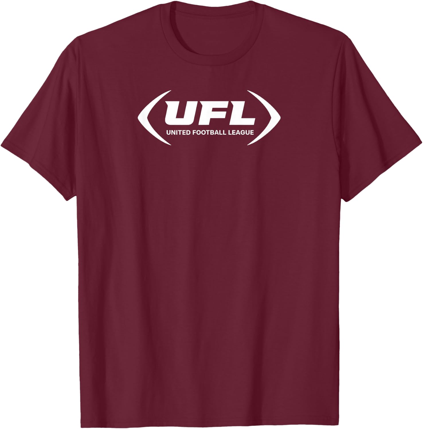 UFL Logo (Black) - United Football League T-Shirt - T-Shirt | Maroon