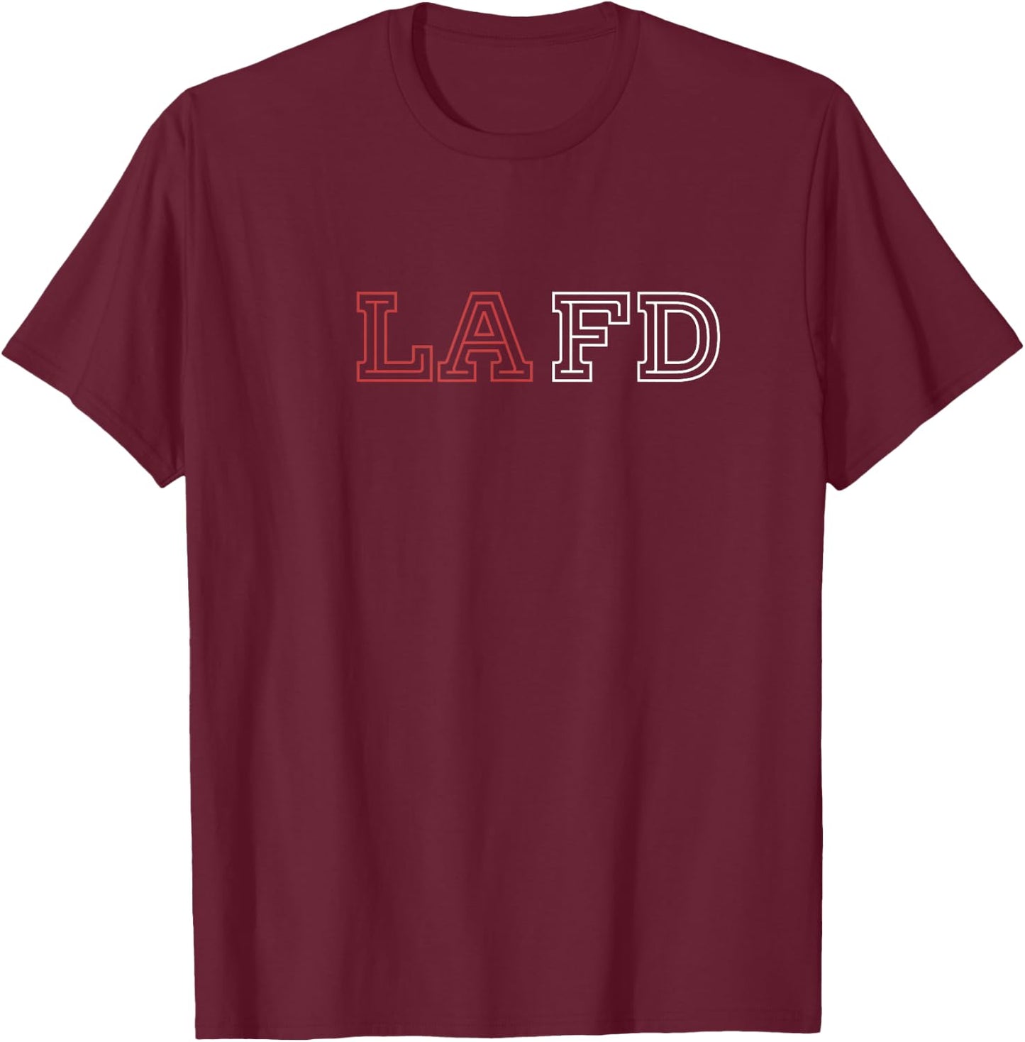 Official LAFD Los Angeles Fire Department T-Shirt - T-Shirt | Maroon