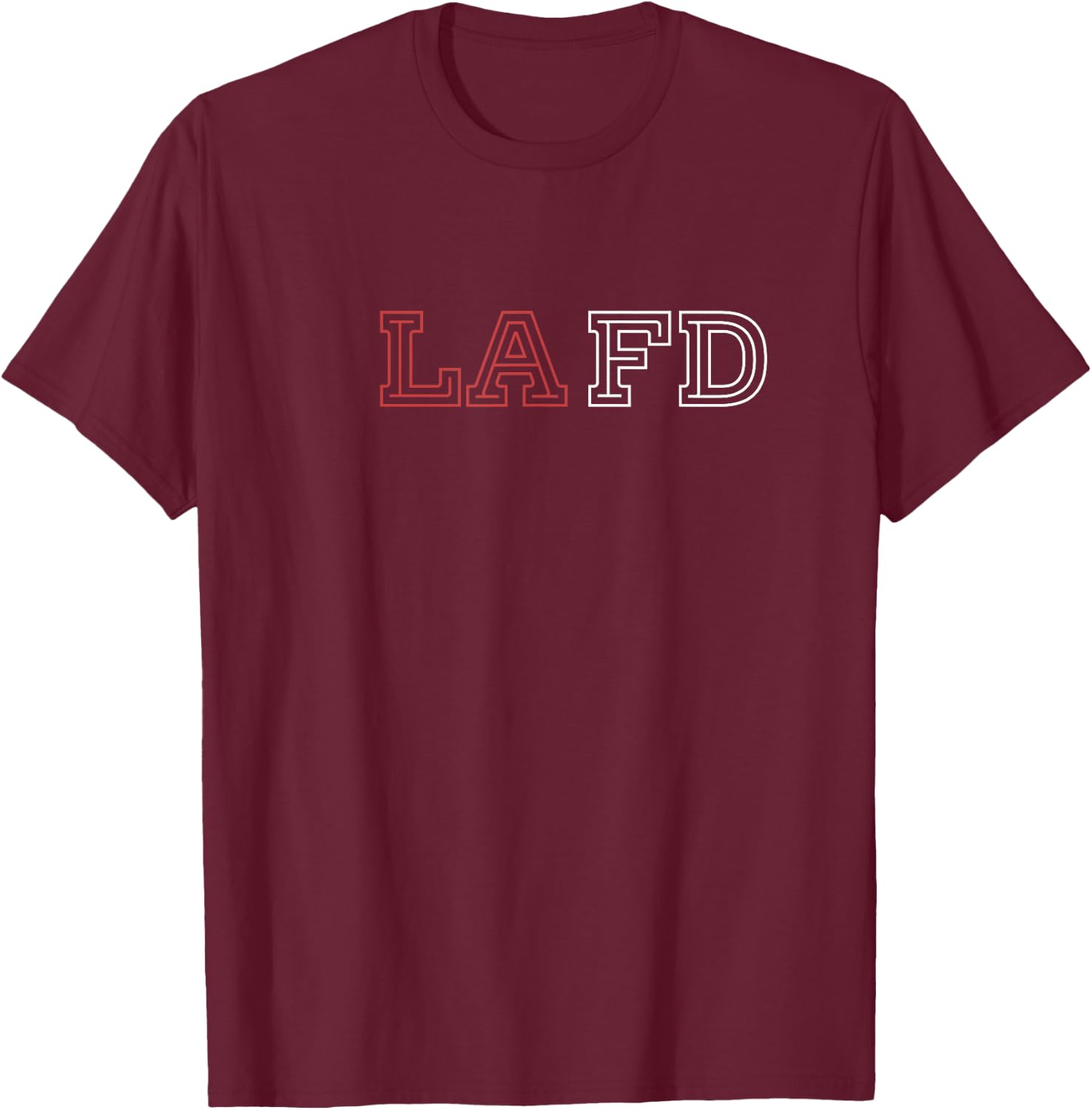 Official LAFD Los Angeles Fire Department T-Shirt - T-Shirt | Maroon
