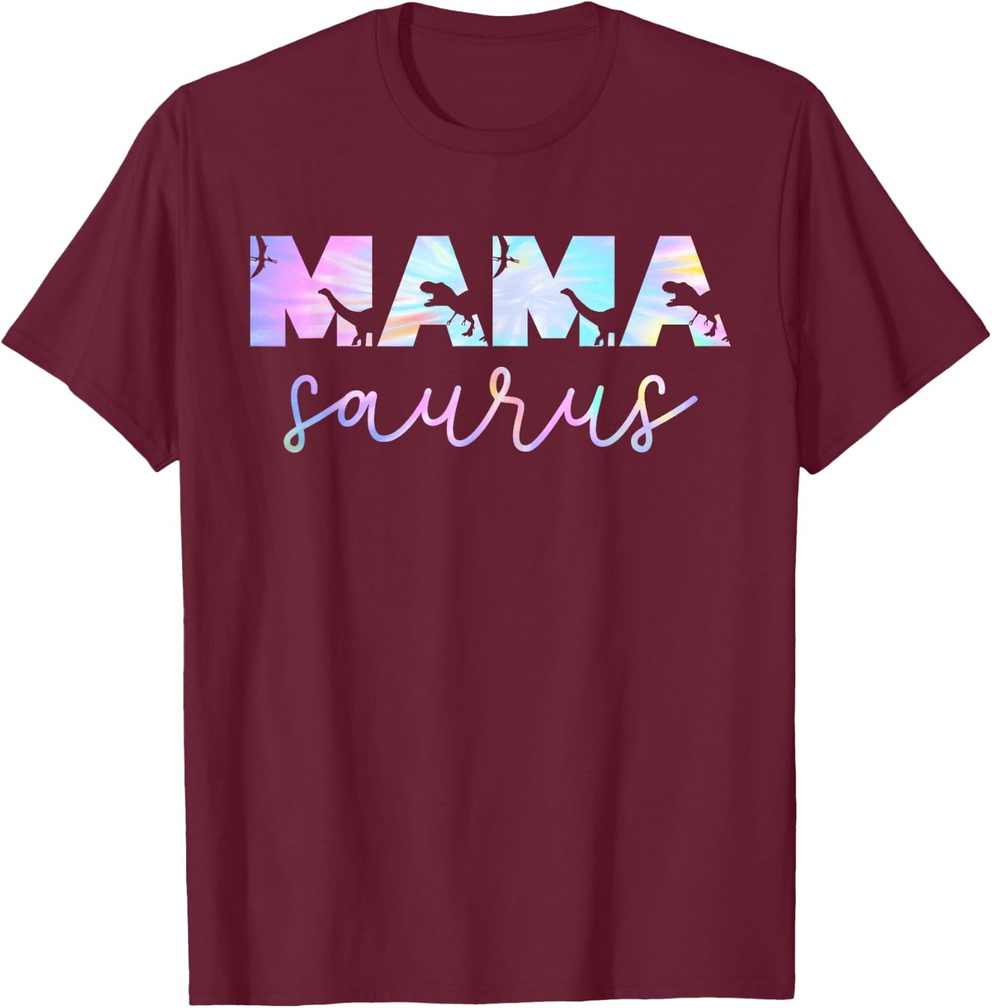 Mamasaurus T Rex Dinosaur Mama Saurus Family Matching Funny T-Shirt - T-Shirt | Maroon