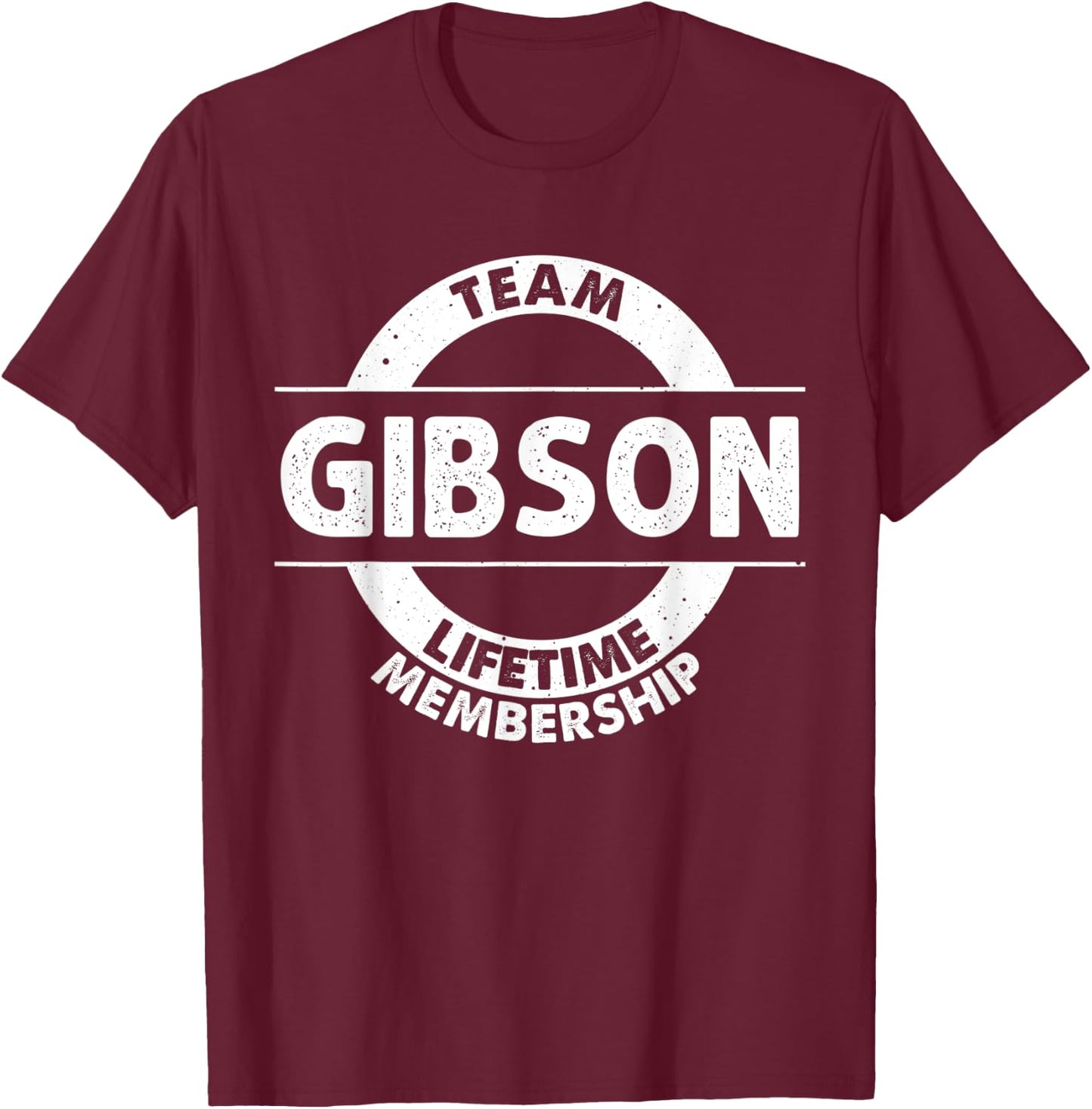 GIBSON Gift Funny Surname Family Tree Birthday Reunion Idea T-Shirt - T-Shirt | Maroon