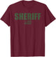 Sheriff OD Green On Duty Uniform T-Shirt - T-Shirt | Maroon
