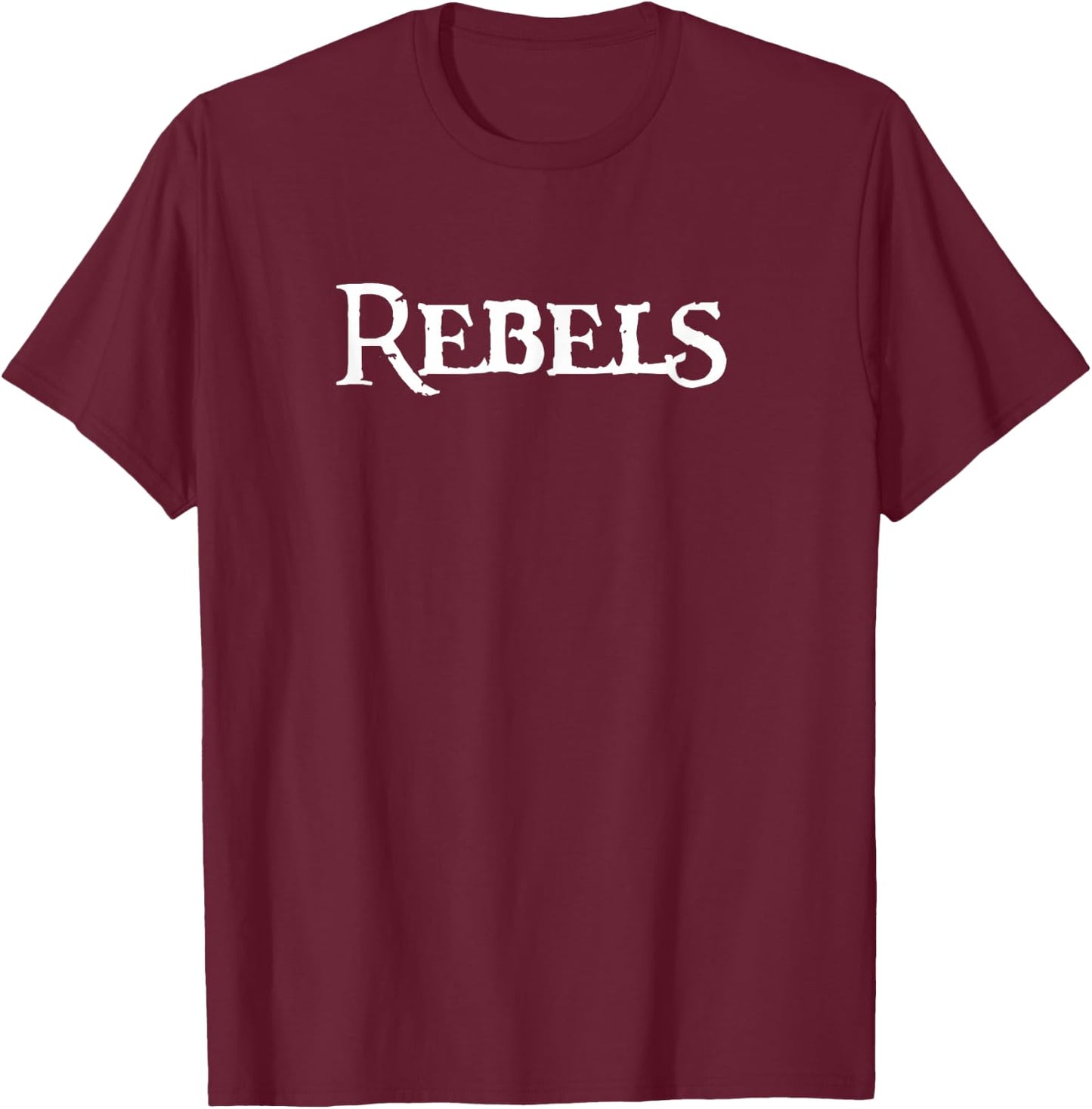 REBELS Football Baseball Basketball Softball Soccer Team T-Shirt - T-Shirt | Maroon