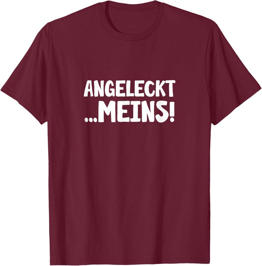 Anniversary Engagement for the Partner "Angeleck" Mein's , black T-Shirt - T-Shirt | Maroon