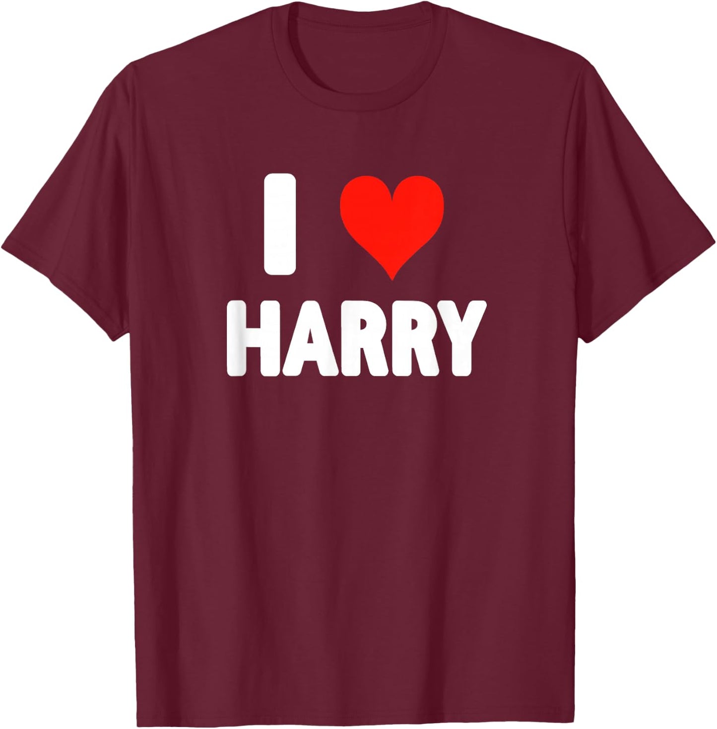 I Love Harry - Herz T-Shirt - T-Shirt | Maroon