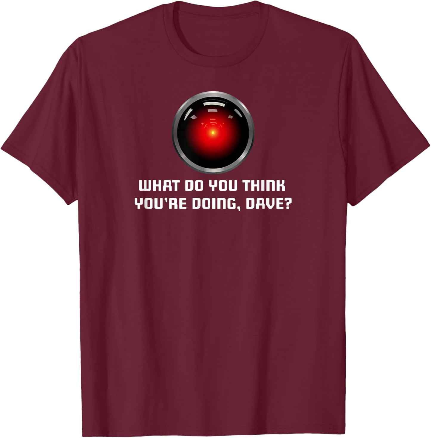 HAL 9000 Vintage Künstliche Intelligenz T-Shirt - T-Shirt | Maroon