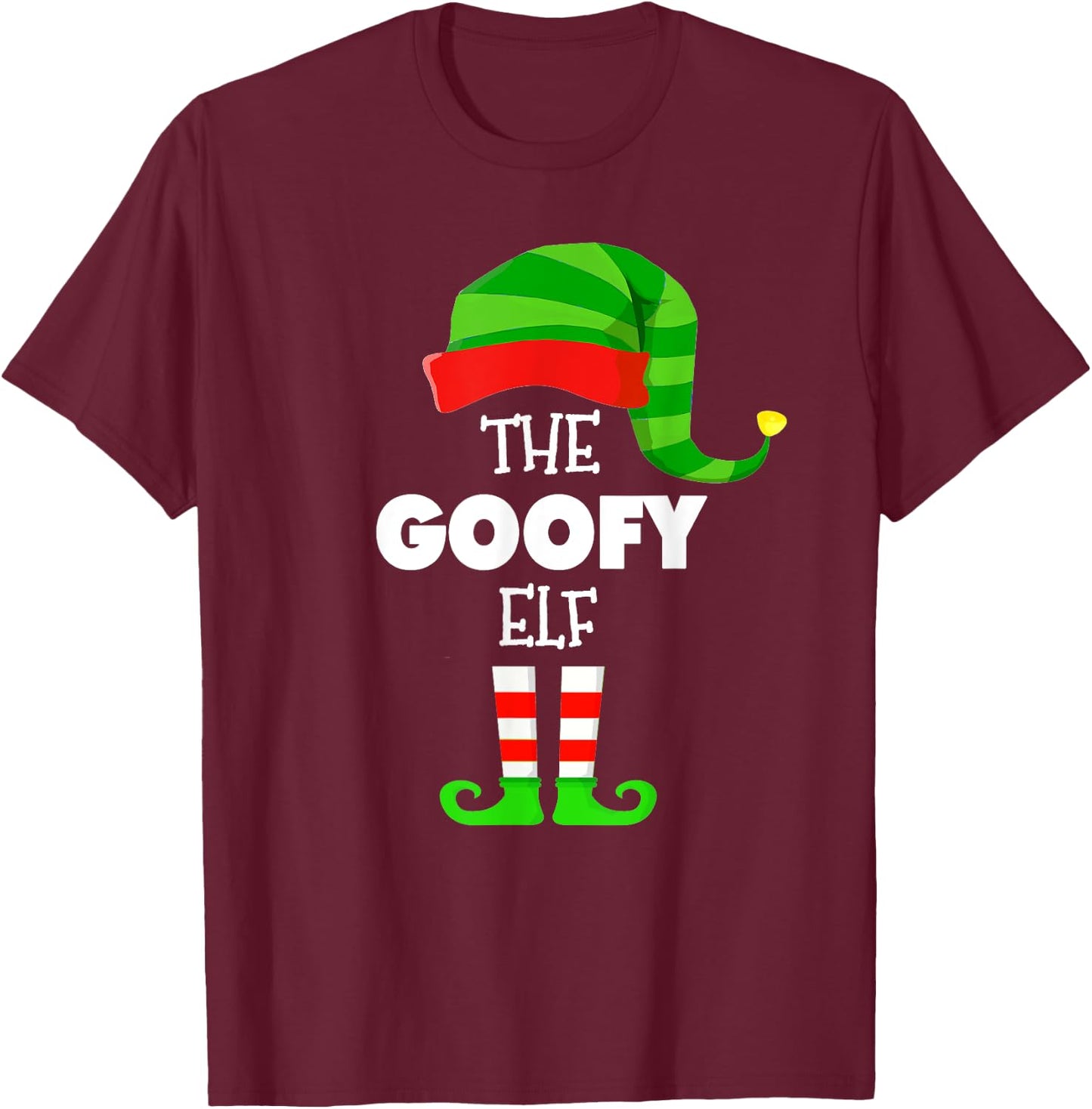 The GOOFY ELF Group Matching Family Christmas PJS T-Shirt - T-Shirt | Maroon