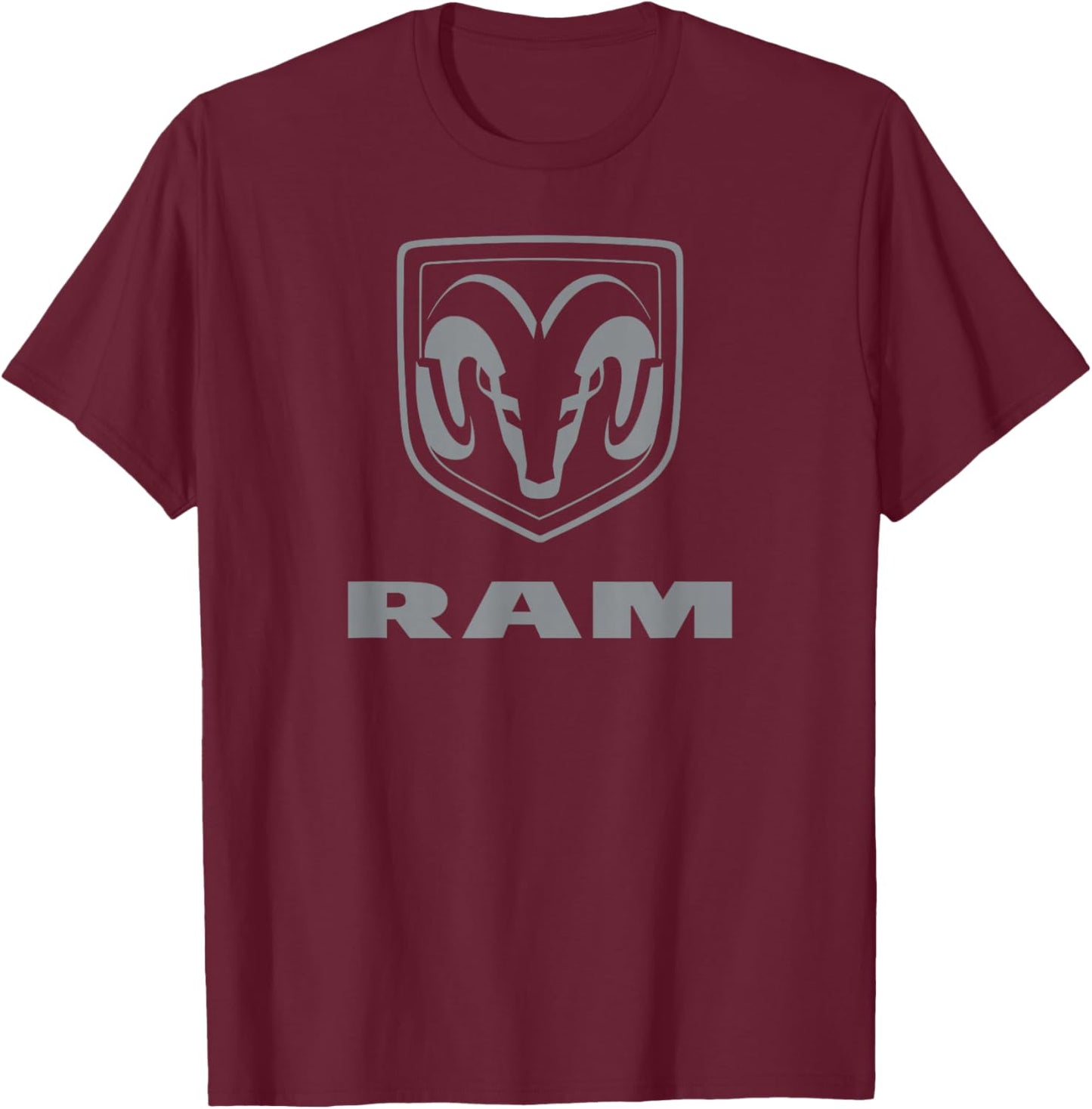 Ram Trucks Logo Grey T-Shirt - T-Shirt | Maroon