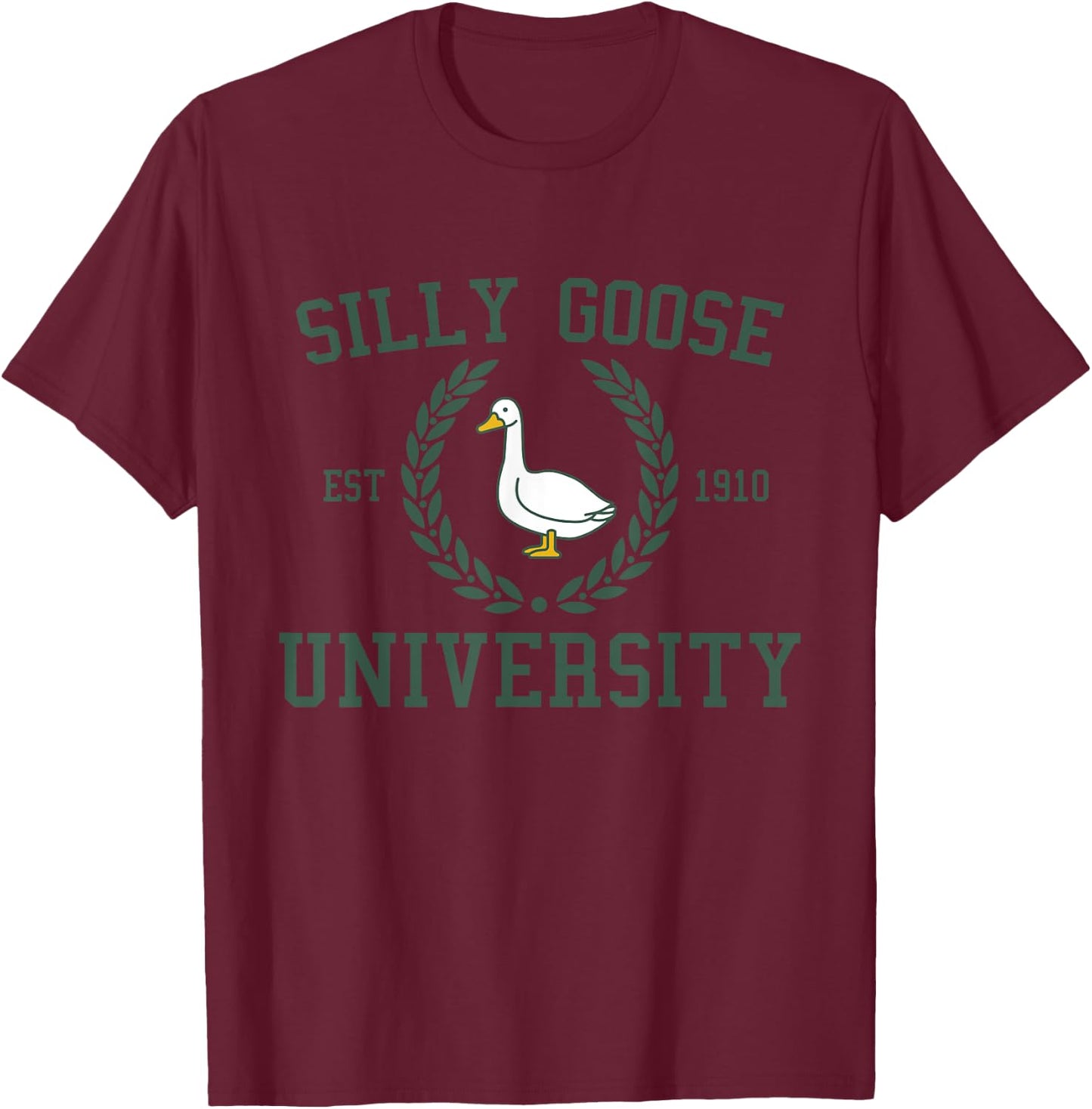 Silly Goose University Silly Goose Meme Costume T-Shirt - T-Shirt | Maroon