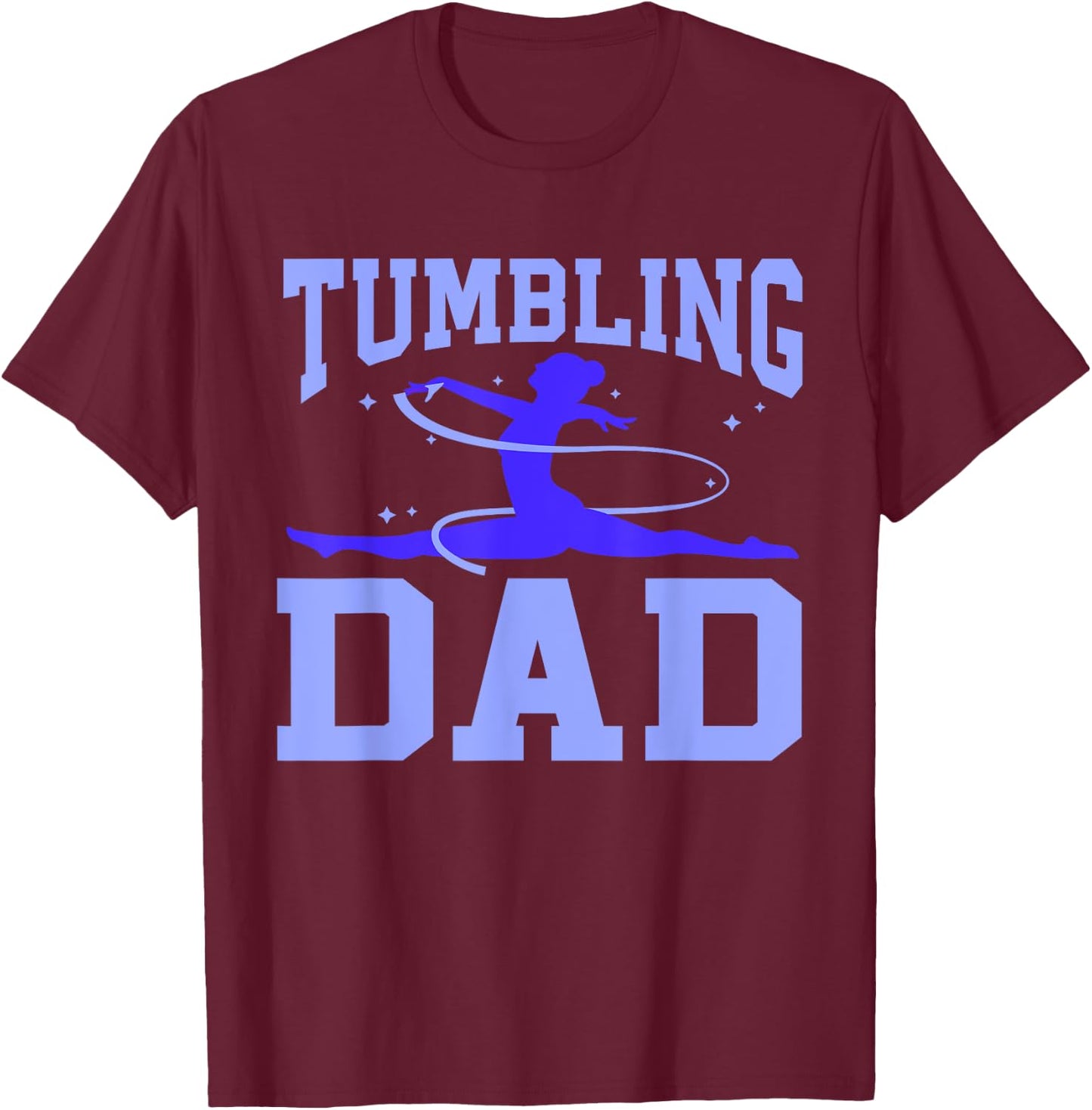 Gym Gymnastics Cartwheel Gymnast Dad Tumbling Dad T-Shirt - T-Shirt | Maroon