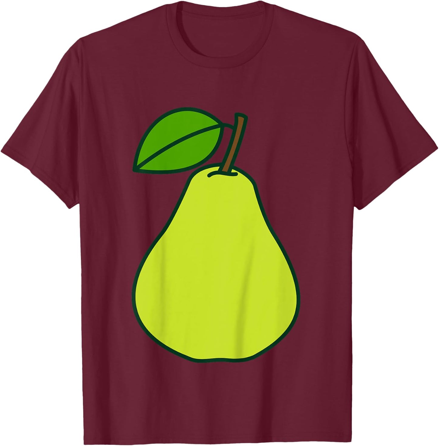 Kinder Birnen Kostüm Kinder Verkleiden Fasching Obst Karneval Birne T-Shirt - T-Shirt | Maroon