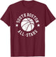 South Boston Vintage All-Stars Retro 80s Basketball T-Shirt - T-Shirt | Maroon