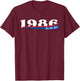 Bad Blue Boys 1986 Zagreb Ultra Kroatien Hrvatska Flagge T-Shirt - T-Shirt | Maroon