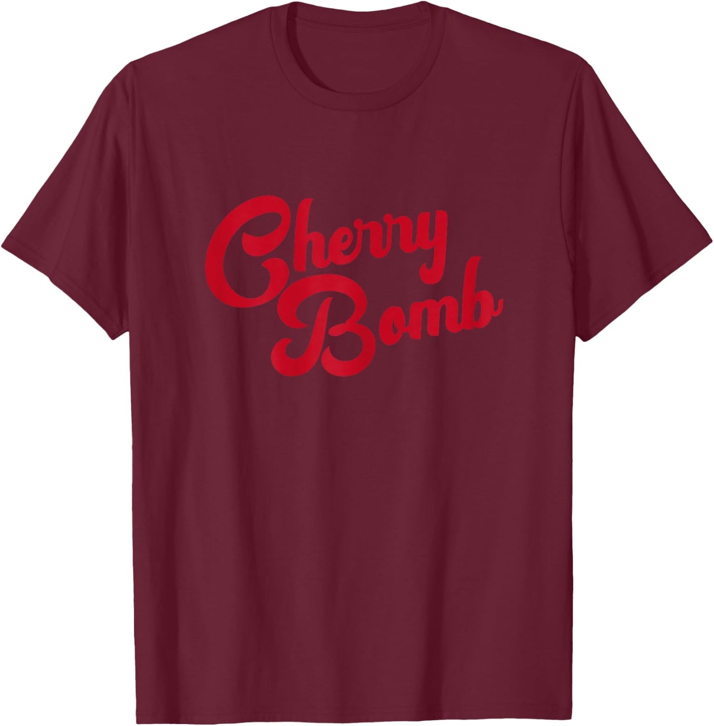 Cherry Bomb Retro Vintage Style Cute Graphic T-Shirt - T-Shirt | Maroon