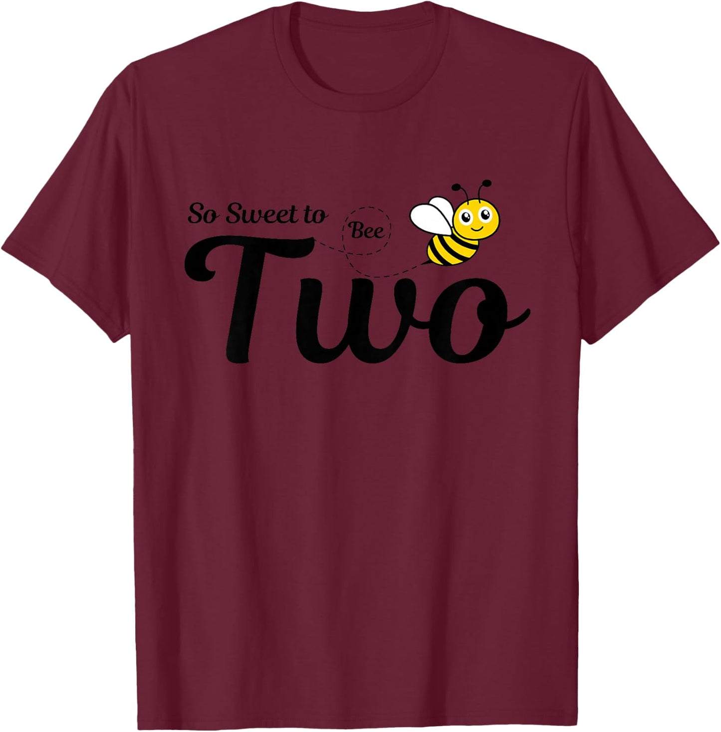 Kids So Sweet To Bee Two 2nd Birthday Party 2 Year old kid T-Shirt - T-Shirt | Maroon