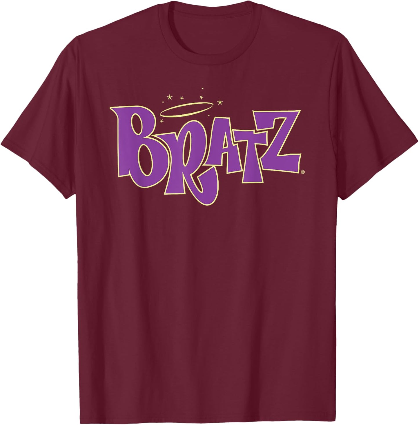 Bratz Logo Flat Purple , Black, S T-Shirt - T-Shirt | Maroon