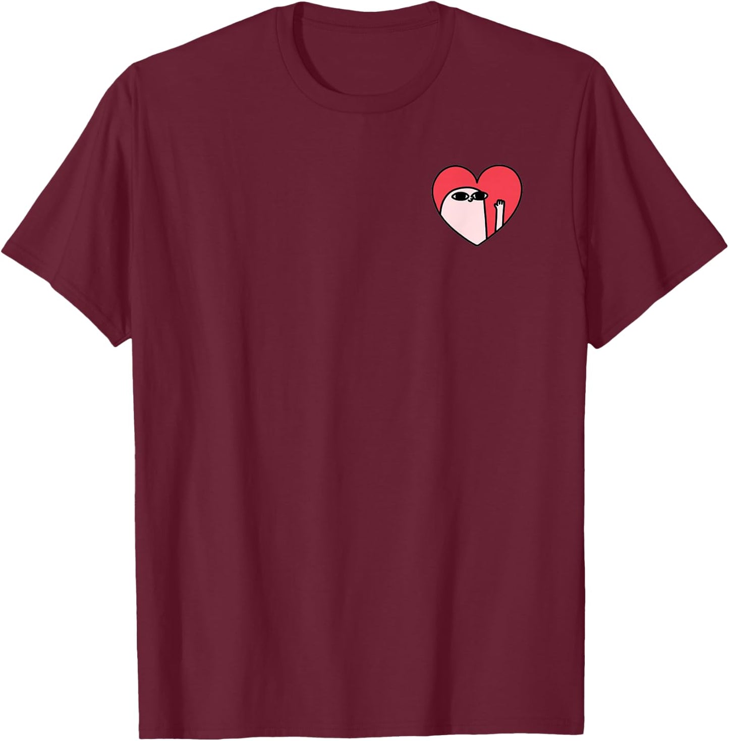LoveYourself Ketnipz Herz- , -Erwachsene, Schwarz, S T-Shirt - T-Shirt | Maroon