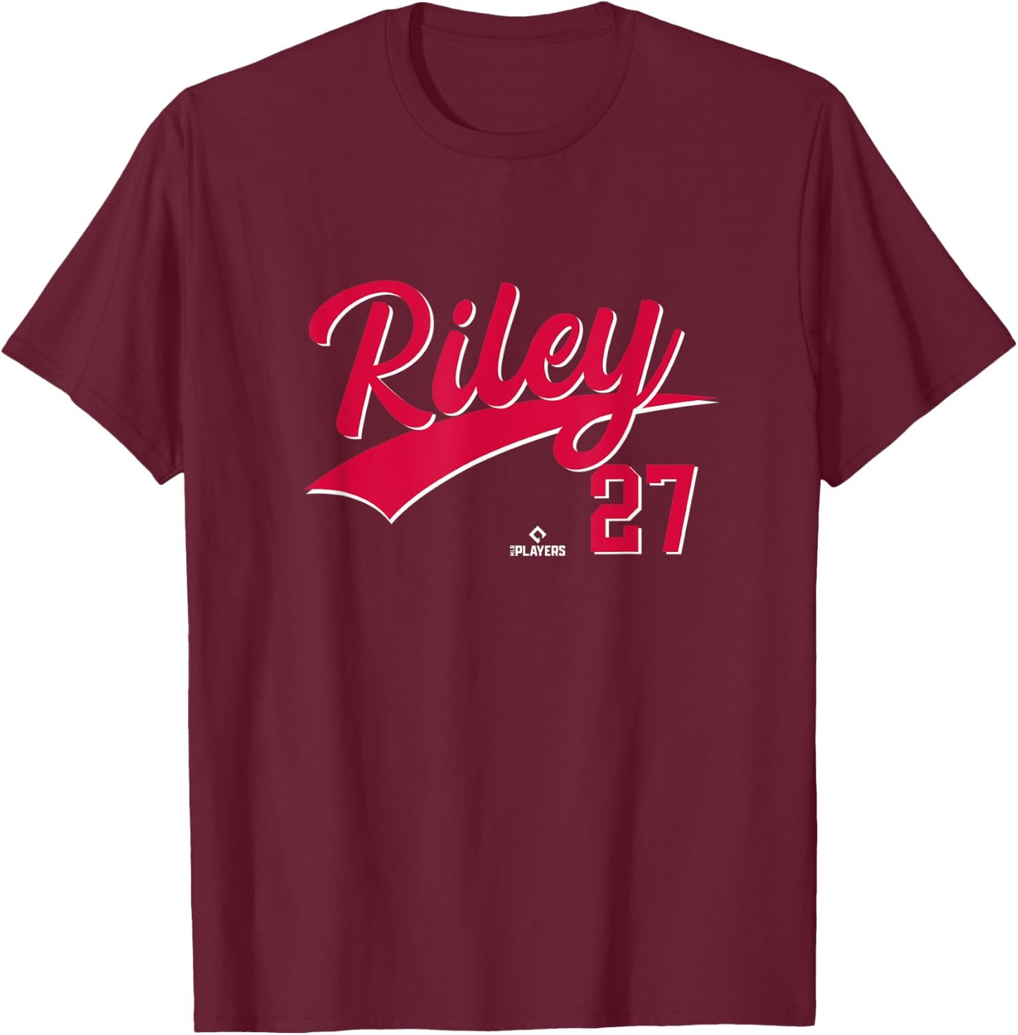 Austin Riley 27 Atlanta Baseball Player MLBPA Baseball Fan T-Shirt - T-Shirt | Maroon