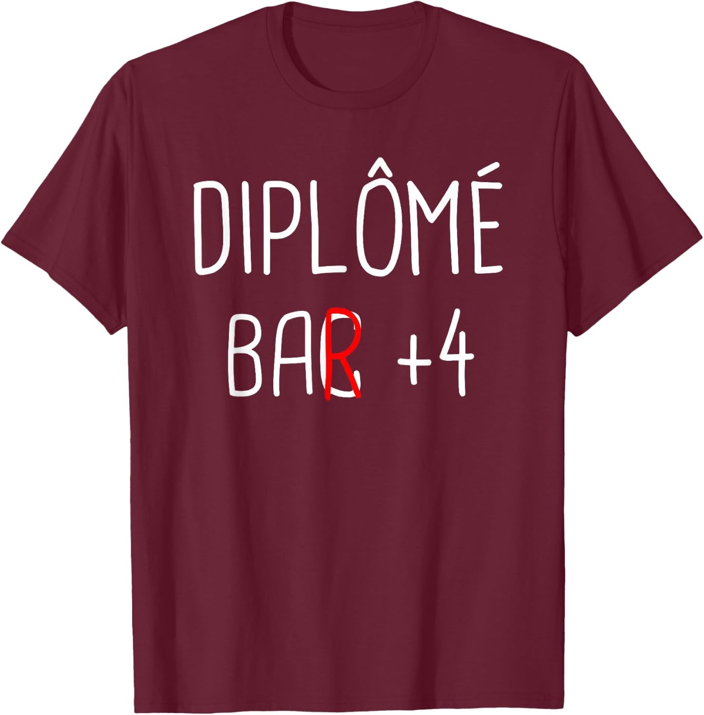 Graduate Bar + 4 T-Shirt - T-Shirt | Maroon