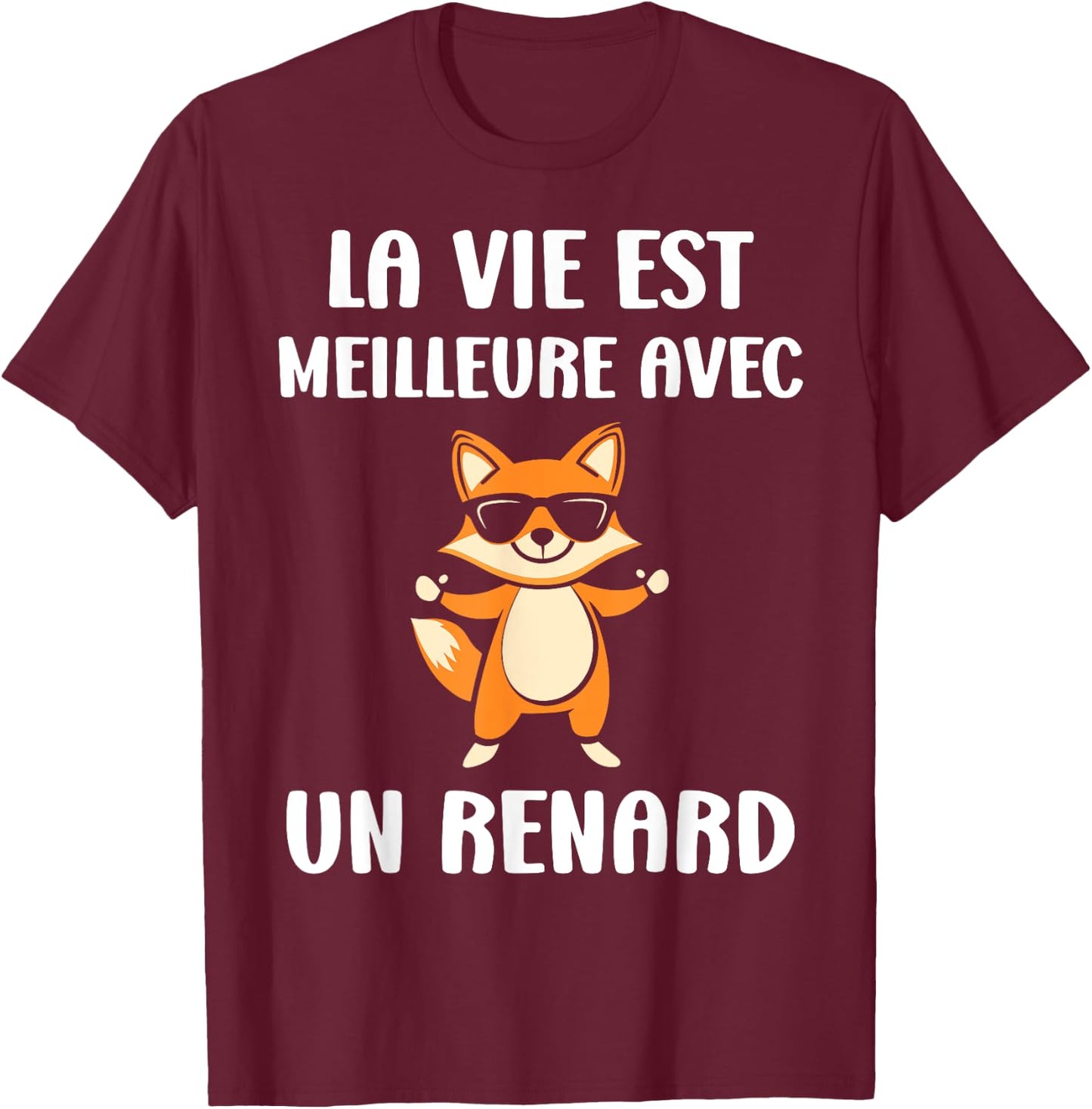 Little Cute Foxes Life Is Better With A Fox T-Shirt - T-Shirt | Maroon