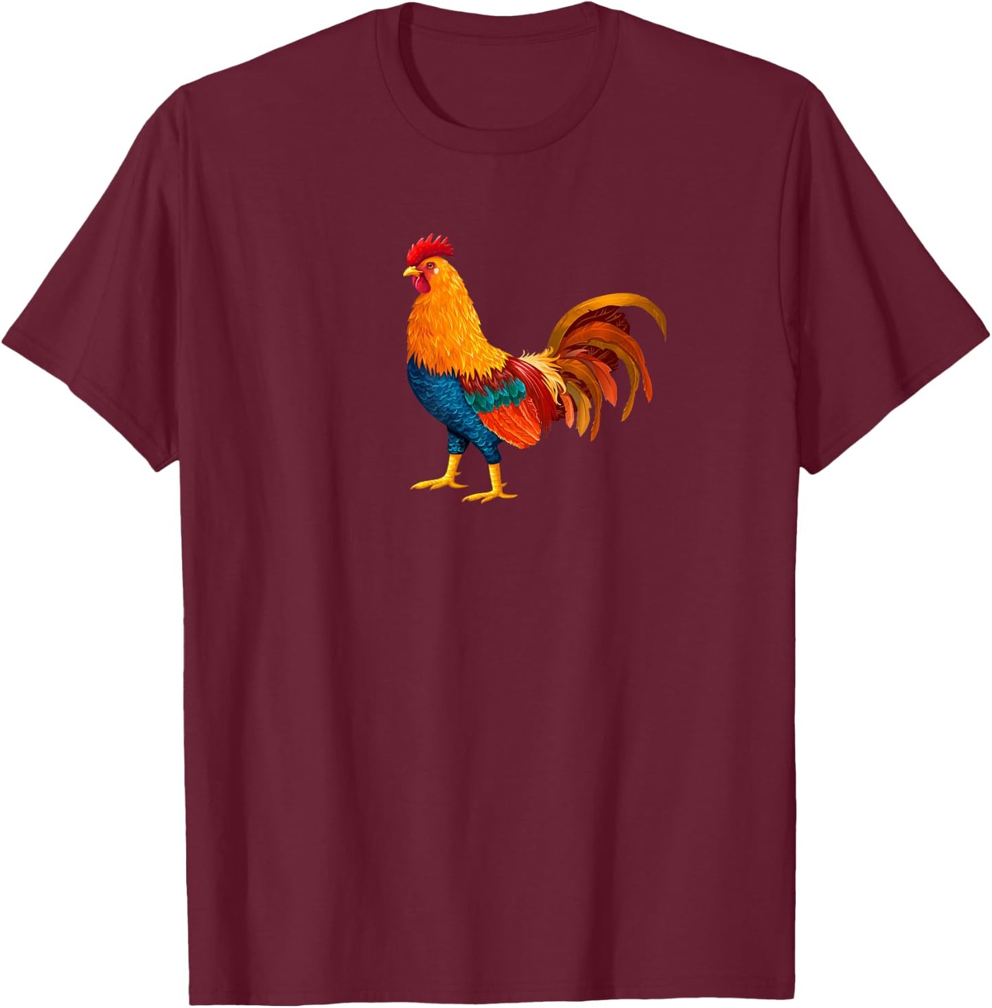 Beautiful Rooster T-Shirt - T-Shirt | Maroon