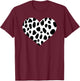 Dalmatian Heart T-Shirt - T-Shirt | Maroon