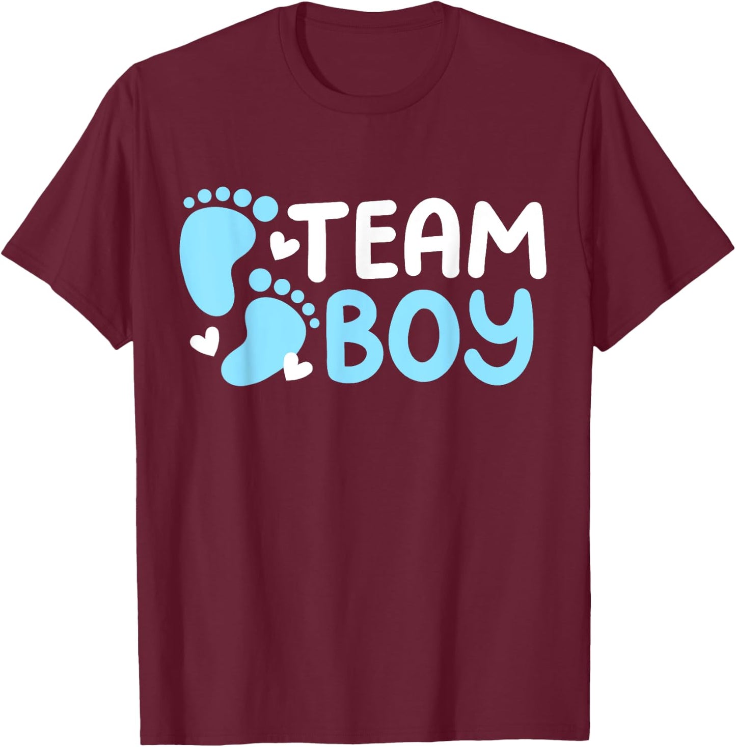 Gender Reveal Party Team Boy T-Shirt - T-Shirt | Maroon