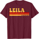 Leila Name Personalized Cute Idea Women Vintage Leila T-Shirt - T-Shirt | Maroon