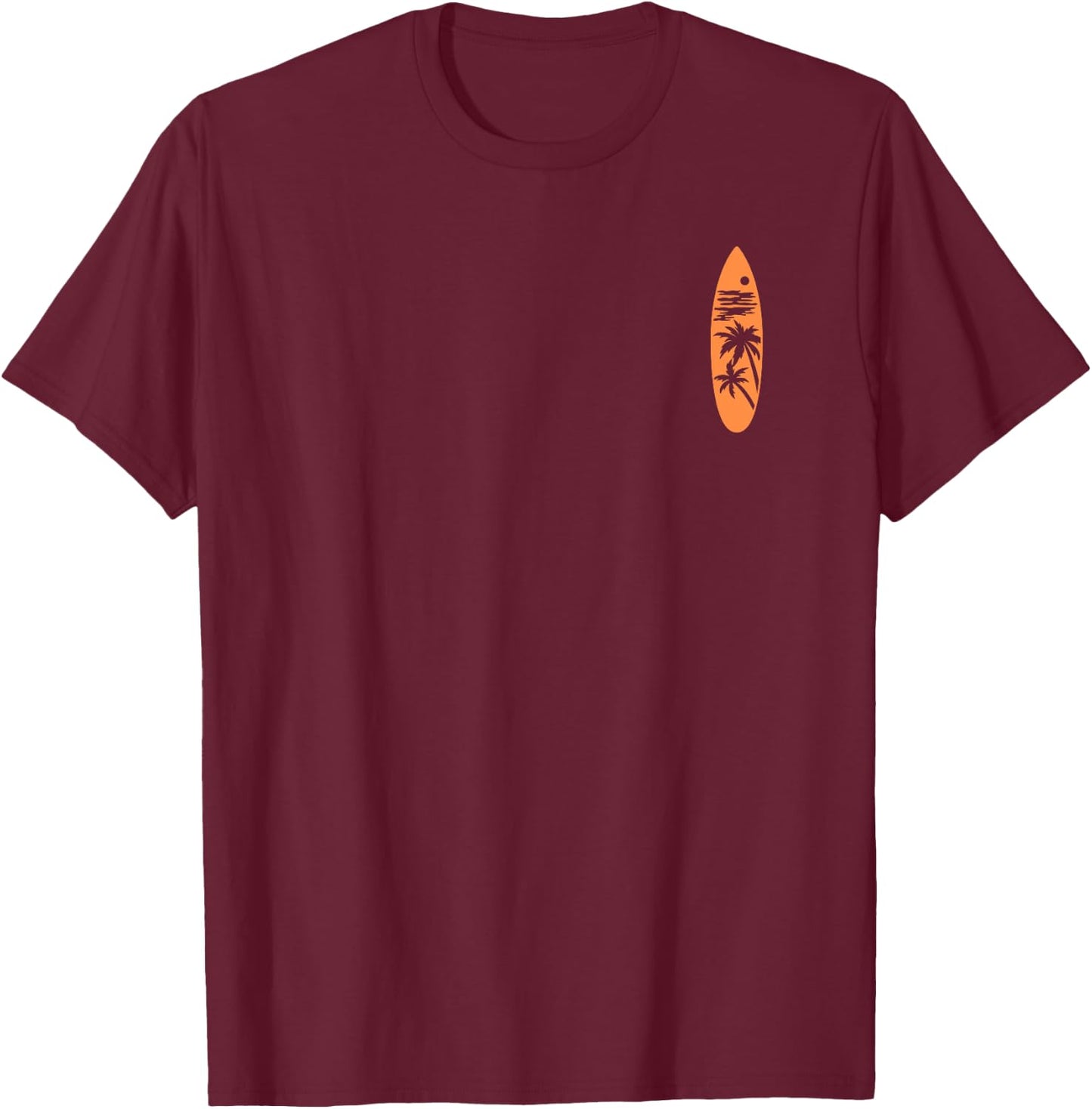 Preppy Vintage Surfer Style Beach Bum Front and Back T-Shirt - T-Shirt | Maroon