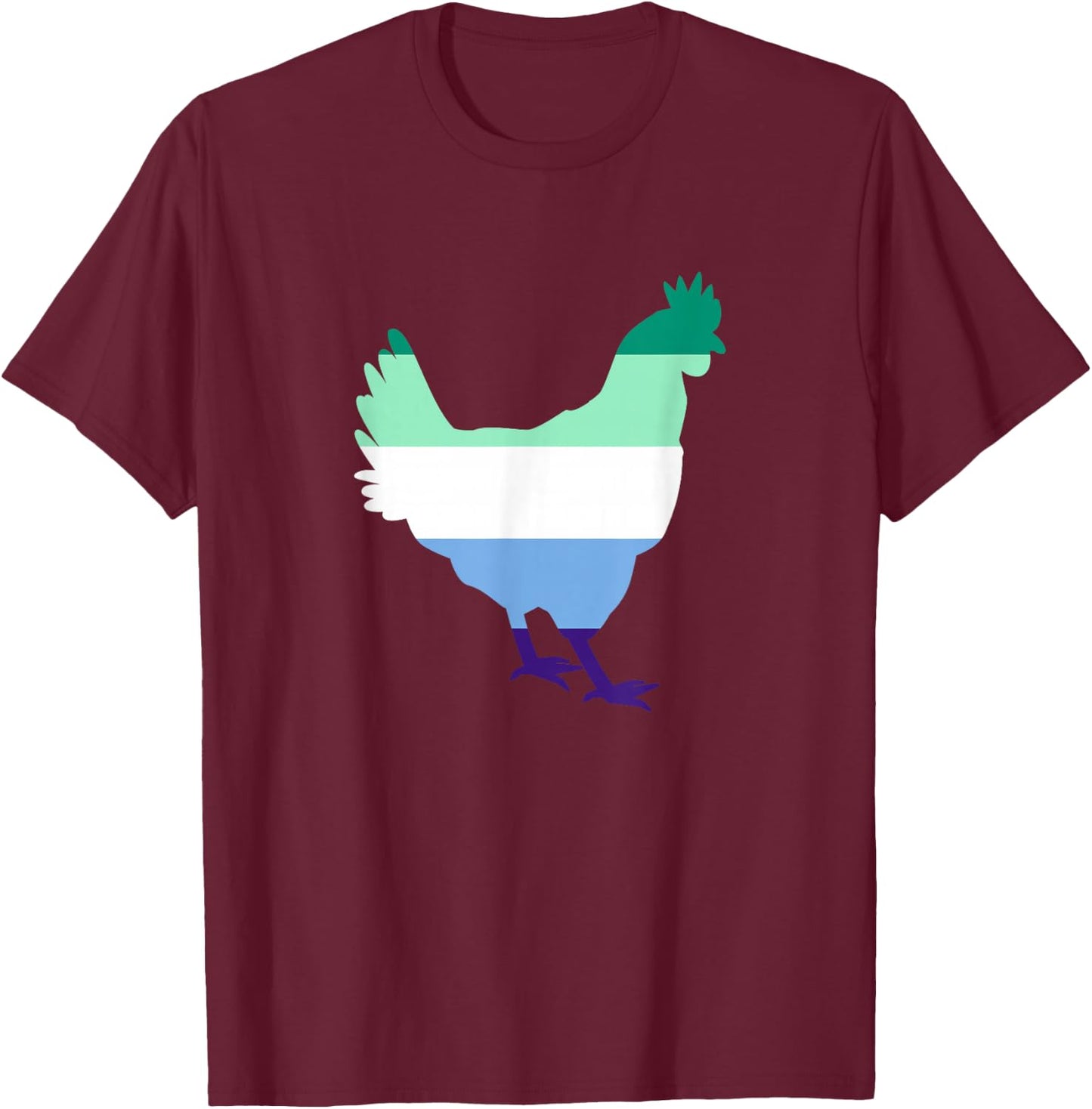MLM Flag Chicken Lover Gay Vincian MLM Pride T-Shirt - T-Shirt | Maroon