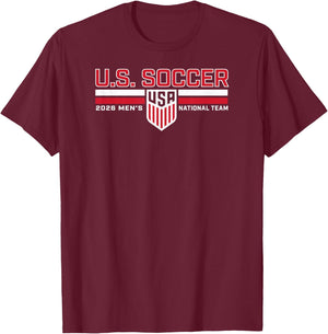 World Cup 2026 USMNT Roster Navy T-Shirt - T-Shirt | Maroon