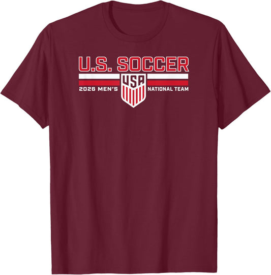 World Cup 2026 USMNT Roster Navy T-Shirt - T-Shirt | Maroon