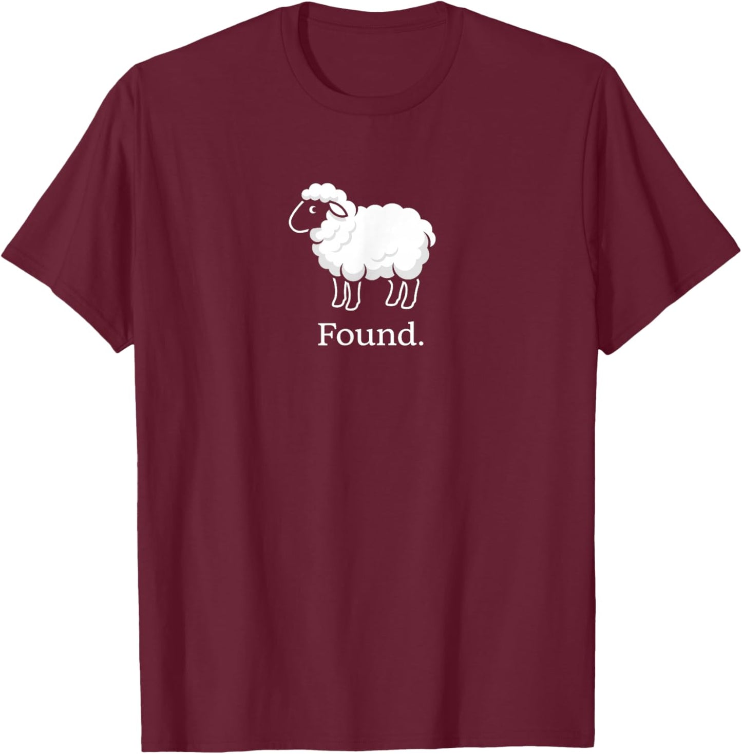 Found Sheep Lamb Christian T-Shirt - T-Shirt | Maroon
