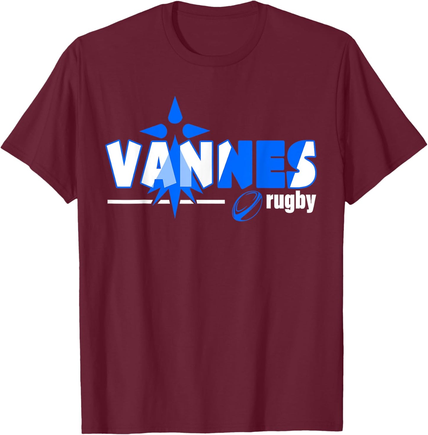 Rugby Valves Heritage Breton Supporter Man Woman Child , Black, S T-Shirt - T-Shirt | Maroon