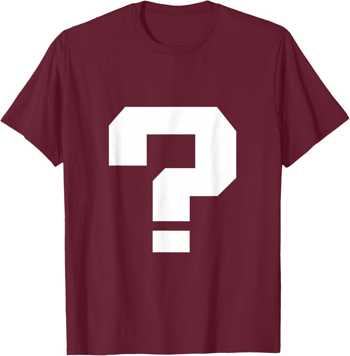 Question Mark Square Font Punctuation Character 80s T-Shirt - T-Shirt | Maroon