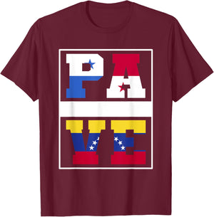 Half Panamanian Venezuelan Mixed Heritage Panama Venezuela T-Shirt - T-Shirt | Maroon