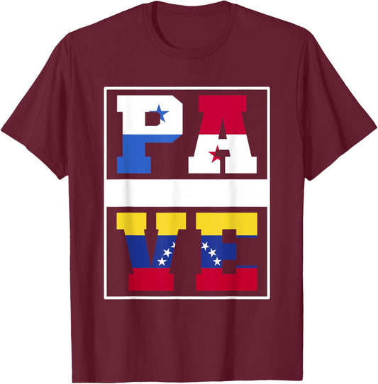 Half Panamanian Venezuelan Mixed Heritage Panama Venezuela T-Shirt - T-Shirt | Maroon