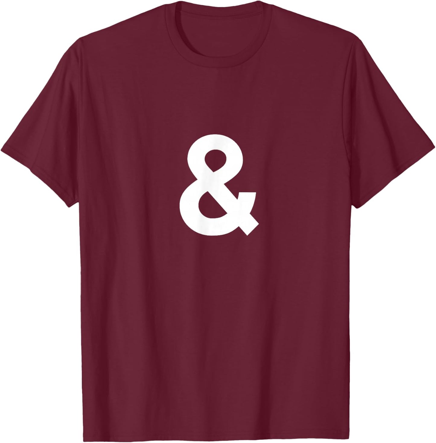 And Sign & Ampersand Symbol T-Shirt - T-Shirt | Maroon
